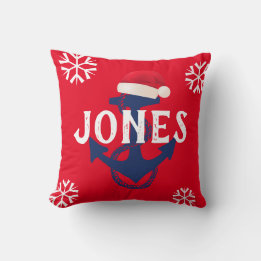 Coussin ancrage nautique + FLOCONS de NEIGE avec CHAPEAU d
