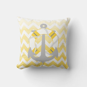 Coussin Ancrage PixDezines/nautique/chevron/aquarelle