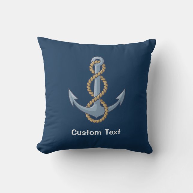 Coussin Ancre avec corde (Recto)