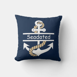 Coussin Ancre Bleue Bleu Nautique Jeu d'oreiller