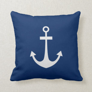 Coussin Ancre bleue marine