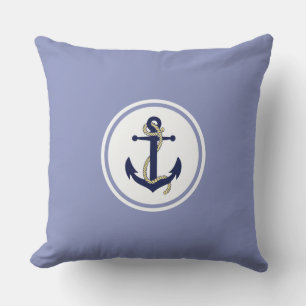 Coussin Ancre & corde, ancre de Seaman, emblème nautique