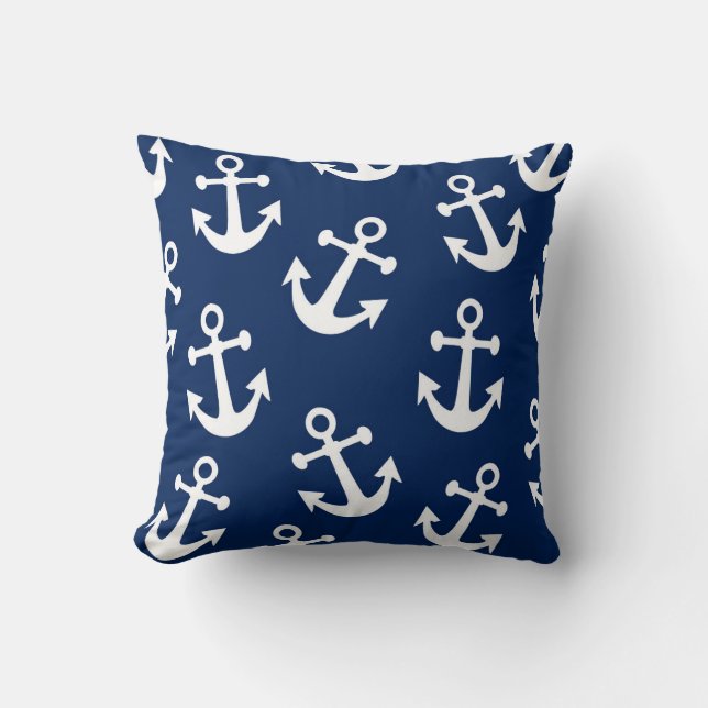 Coussin Ancre de marine (Recto)