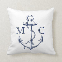Ancre Monogram Marine nautique + Croquis blanc |