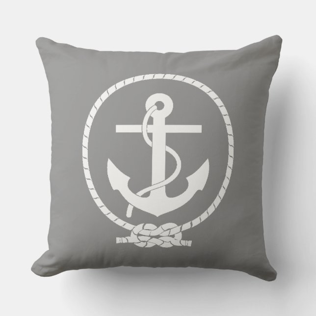 Coussin Ancre nautique classique élégante et cool (Recto)