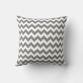 Coussin Ancre nautique sur Dark Grey Chevron (Verso)