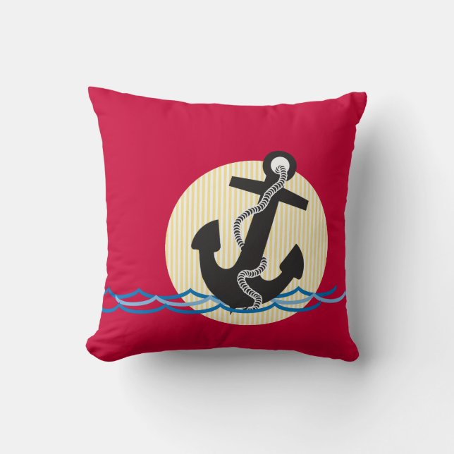 Coussin Ancre, Sun et eau (Recto)