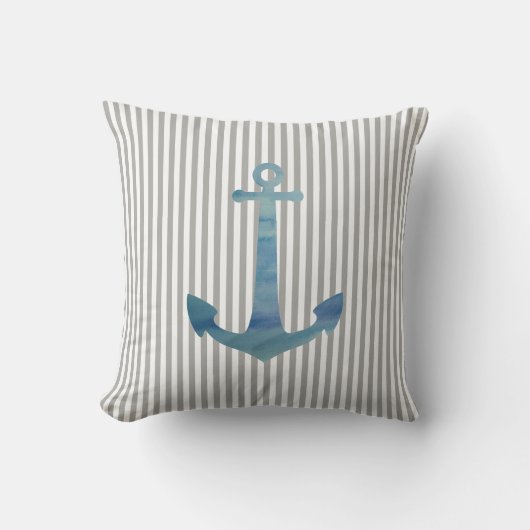 Coussin Ancre Voilier Nautique Frappe Jeu d'oreiller (Recto)
