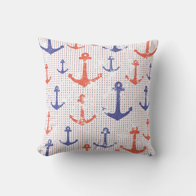 Coussin Ancrées Americana Côtière (Recto)