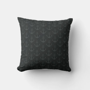 Coussin Ancres Tonales sur Fond Noir
