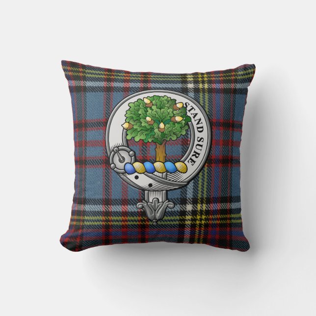Coussin Anderson Crest et Tartan (Recto)