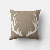 Coussin Andouillers de cerfs communs et copie blancs (Verso)