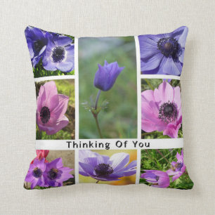 Coussin Anémone de pensées Collage de photos