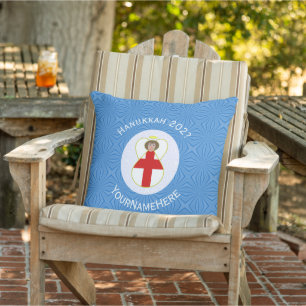 Coussin Ange anglais de Hanukkah personnalisé 