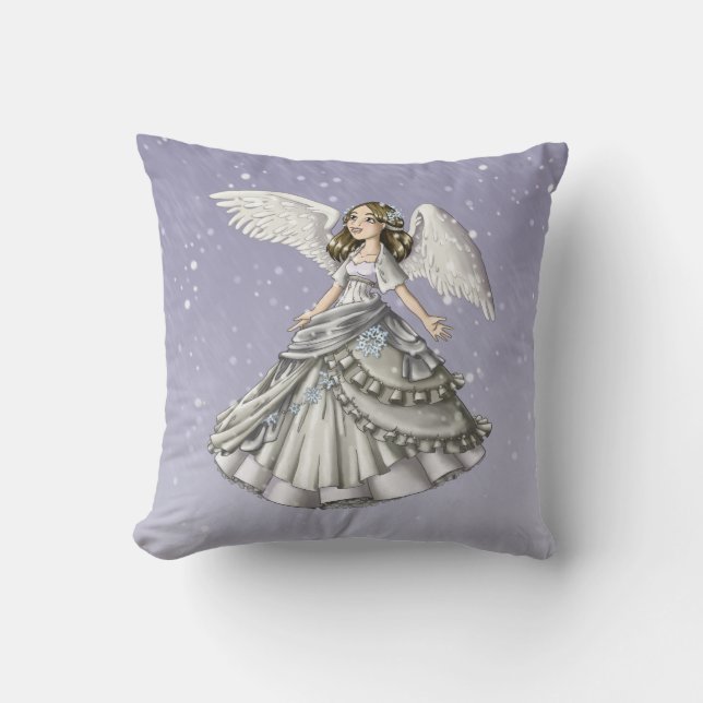 Coussin Ange de neige (Recto)