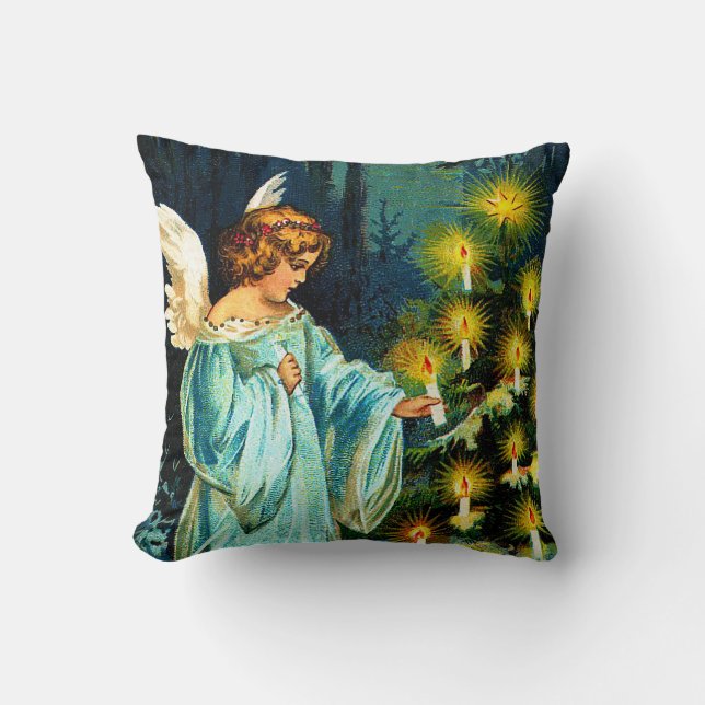 Coussin Ange décorant l'arbre de Noël (Recto)