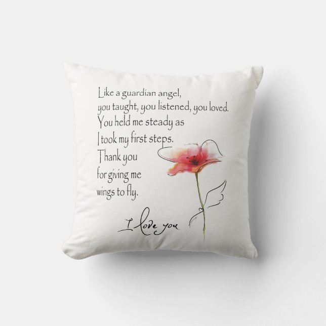 COUSSIN ANGE GUARDIEN POUR MÈRE ETC. (Recto)