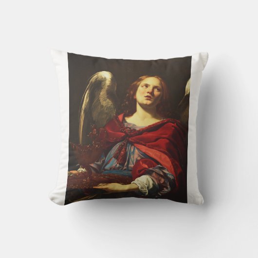 Coussin Ange tenant le vase et la serviette (Recto)