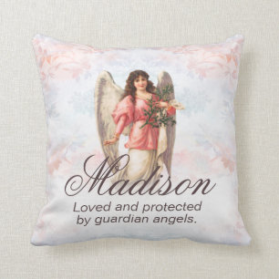 Coussin Angel Guardian Personnalisé Ajouter Nom Jeu Oreil