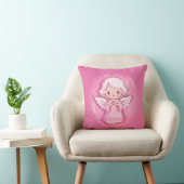 Coussin Angel rose Fille Avec Nom | Enfant (Chaise)