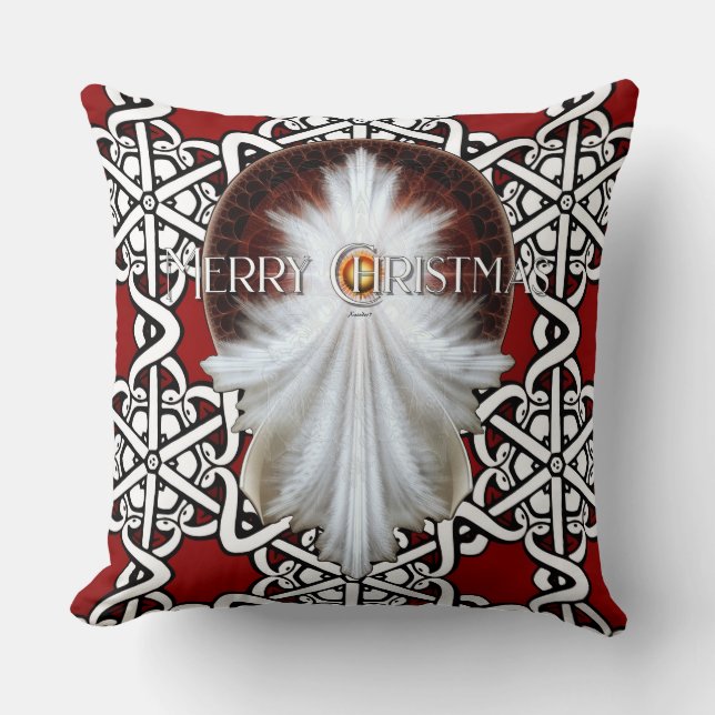 Coussin Angel Wings Snowflake Joyeux Noël TW ISO (Recto)