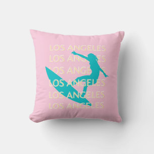 Coussin Angeles Travel Art, Californie, Travel Art, Preppy