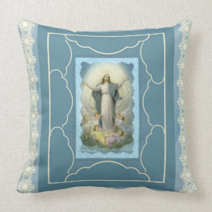 Coussin Anges d'hypothèse bénis par catholique de Vierge