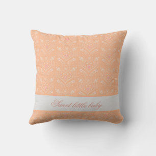 Coussin Anges et coeurs Doux petit bébé motif de pêche