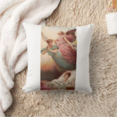 Coussin Anges gardiens avec enfant (Couverture)