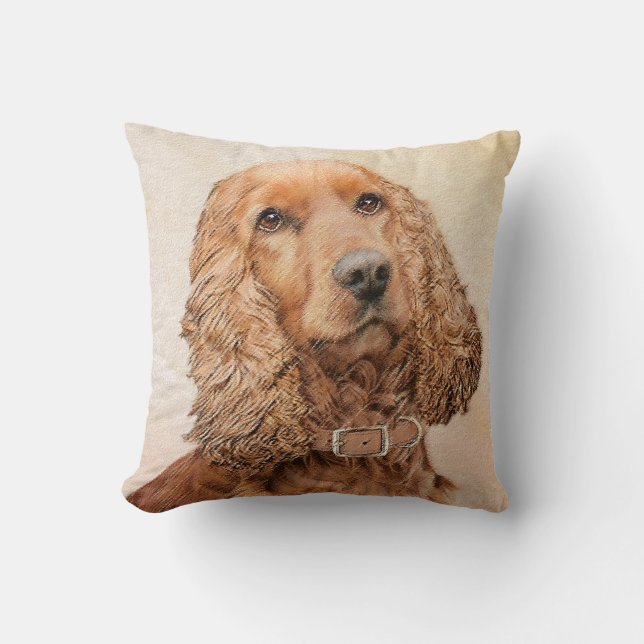 Coussin Anglais Cocker Peinture Espagnole - Art Chien orig (Recto)