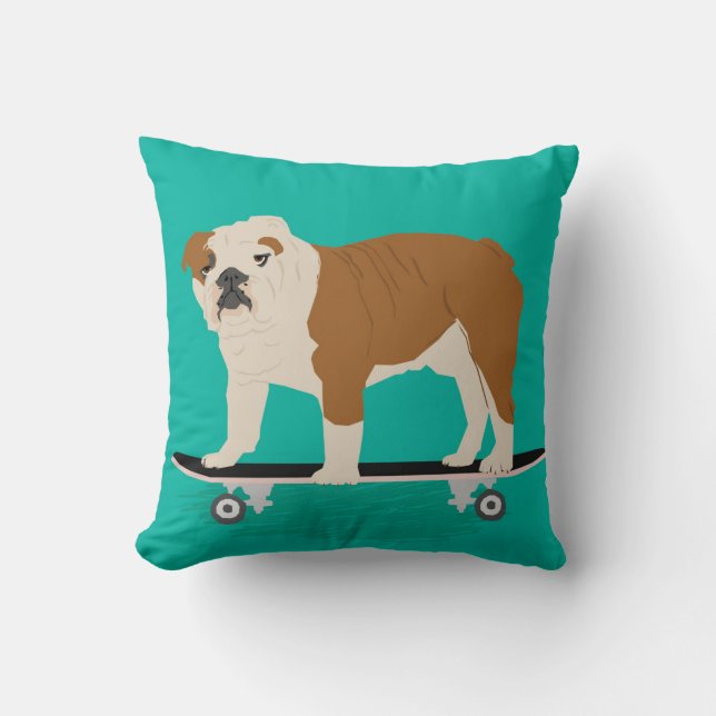coussin anglais de skateboard de Bulldog (Recto)