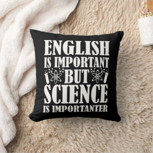 Coussin Anglais Important Mais Science Drôle Enseignant Di