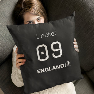 Coussin Angleterre Football Nom Numéro Personnalisé Noir B