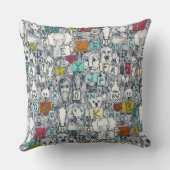 Coussin animal ABC indigo multi (Verso)