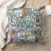 Coussin animal ABC indigo multi (Couverture)