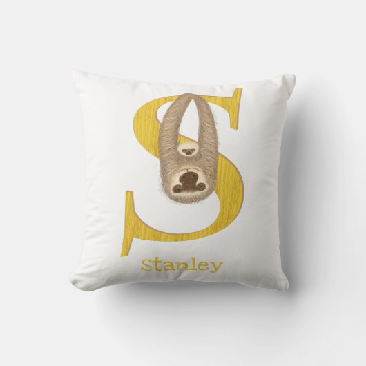 Coussin Animal ABC S is for sloth cushion (Recto)