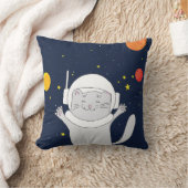 Coussin Animal Astronaut Chat Avec Casque Spatial Clipart  (Couverture)