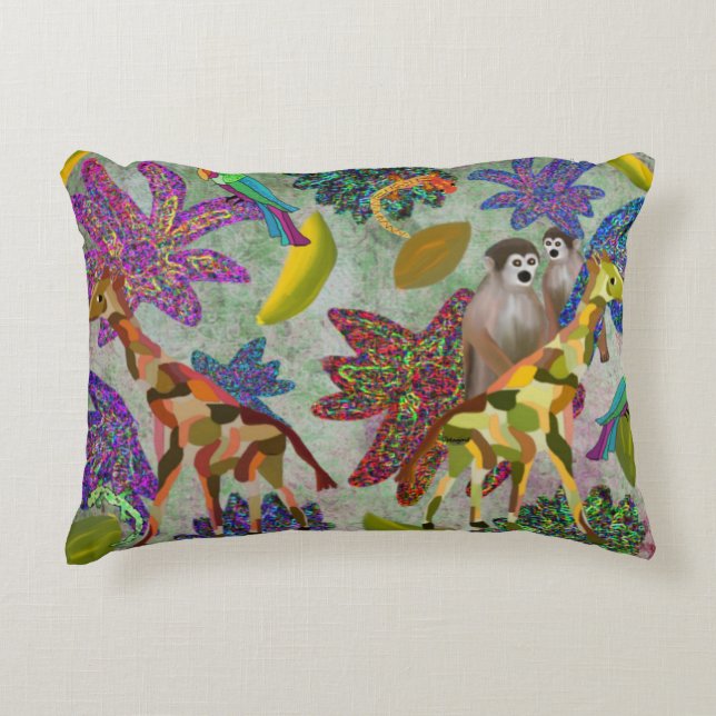 Coussin animal d'accent de jungle (Devant)