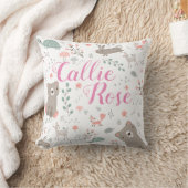 Coussin animal de bébé de crèche de région boisée (Couverture)