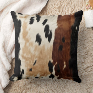 Coussin Animal de la vache Brown de l'Ouest