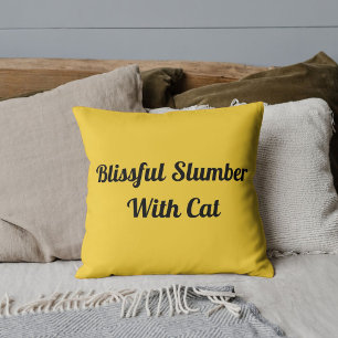 Coussin Animal familier chat citation drôle personnalisé j