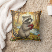 Coussin Animaux adorables de la forêt de ratons laveurs (Couverture)