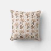 Coussin Animaux Bébés de la Forêt Cadeau de Naissance Déco (Recto)