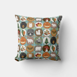 Coussin Animaux boisés mignons