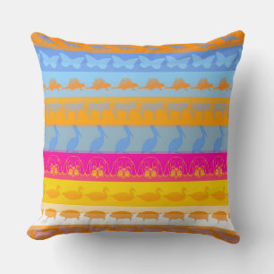 Coussin Animaux colorés rétro Motif #3