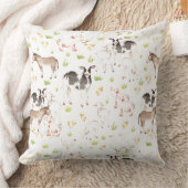 Coussin Animaux d'aquarelle dessinés à la main sur la ferm (Couverture)