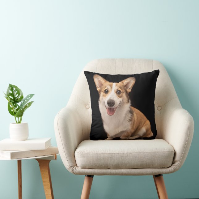 Coussin Animaux de bébés cutest | Corgi Puppy Smile (Chaise)