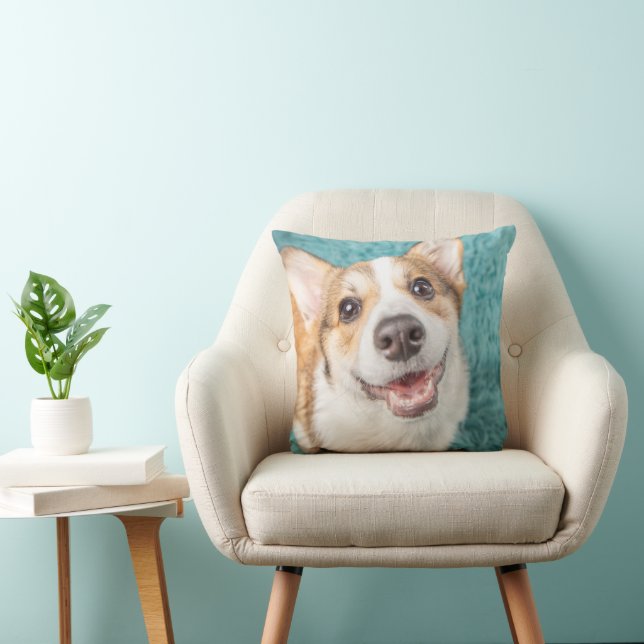 Coussin Animaux de bébés cutest | Cute Corgi Puppy Smile (Chaise)