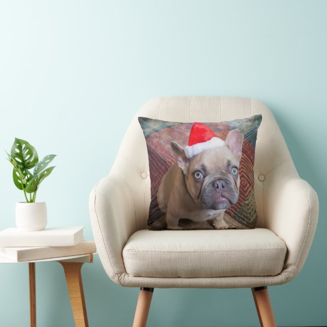 Coussin Animaux de bébés cutest | French Bulldog Christmas (Chaise)