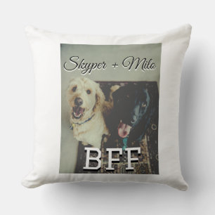 Coussin Animaux de compagnie amis besties ajouter nom anim